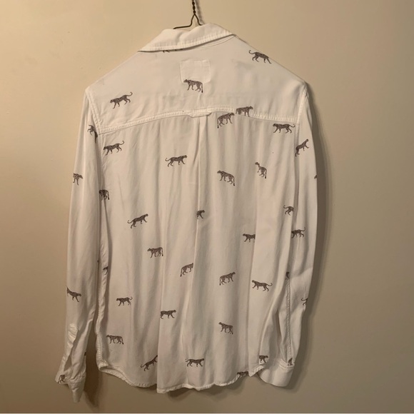 Rails Charcoal Wild Cats Rayon Button Up Long Sleeve Shirt S - Picture 4 of 10